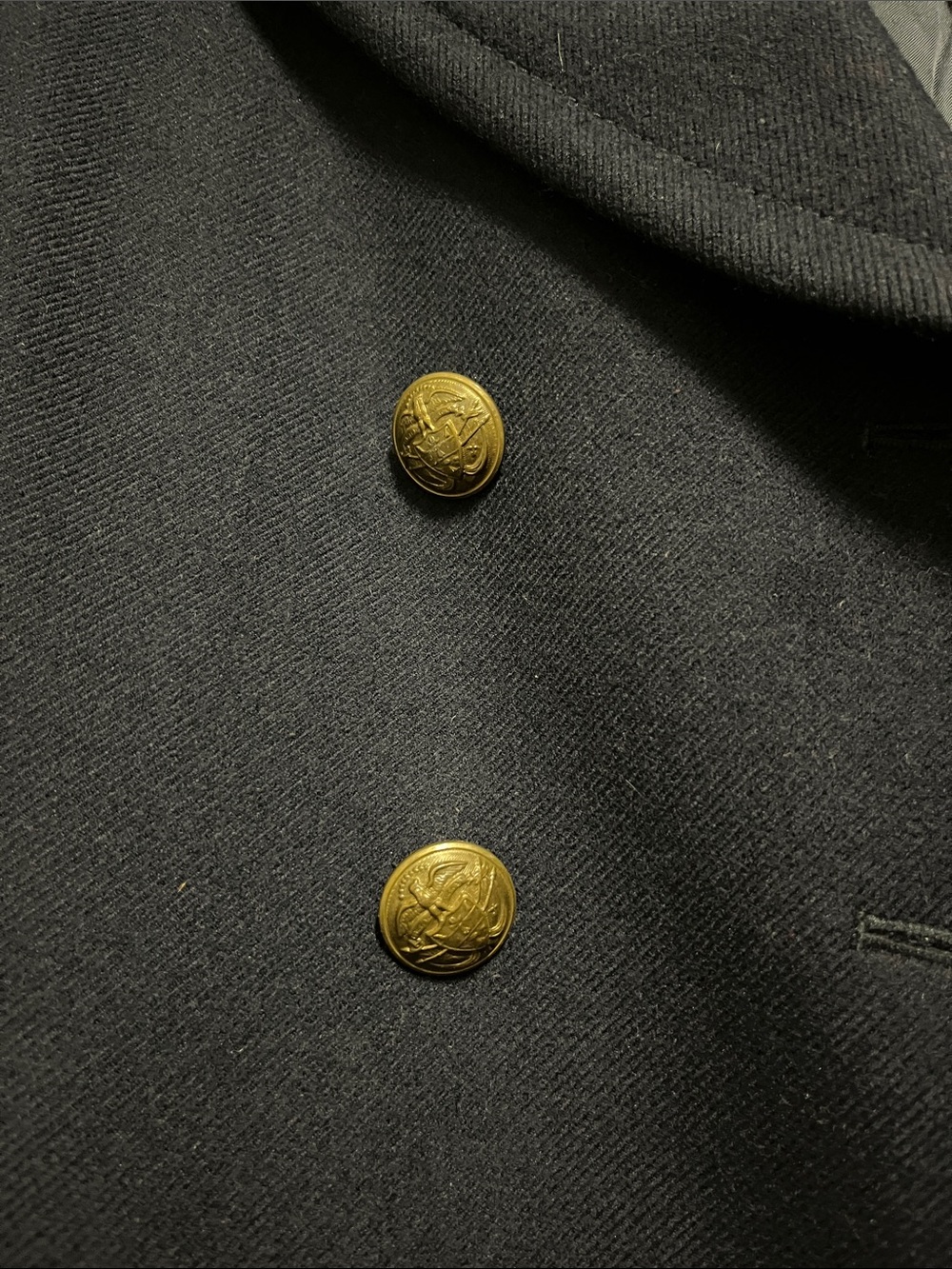 J Crew Women's Size 6 Navy Wool Pea Coat - Picture 7 of 16